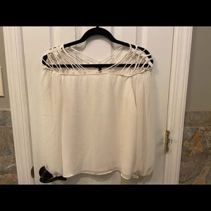 Express white silk shirt